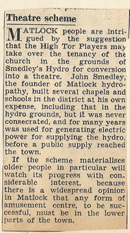 The would-be theatre at Smedley's