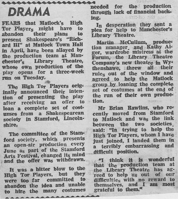 Richard III | High Tor Players, 1973