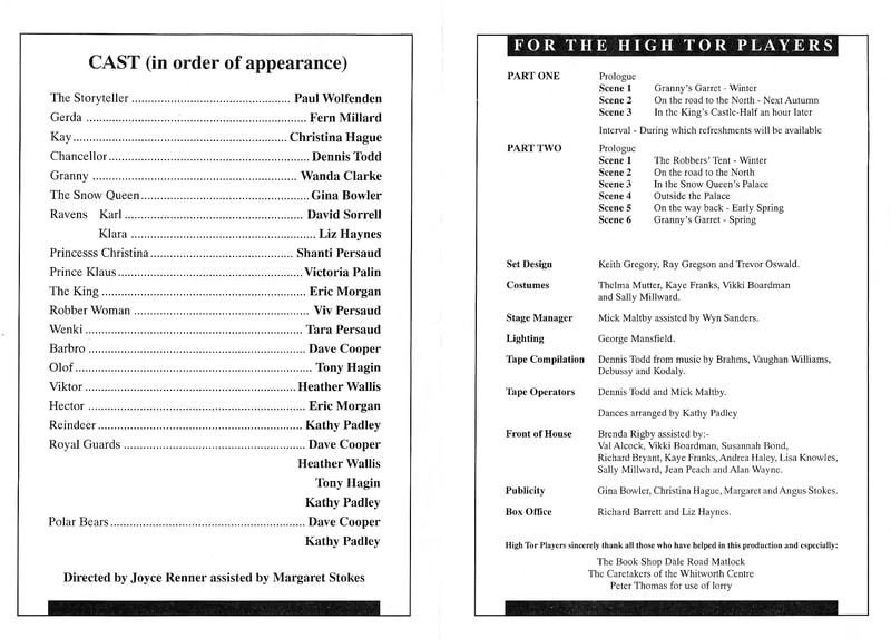 The Snow Queen, High Tor Players 1997, picture 1