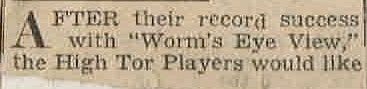 Worm's Eye View, High Tor Players 1952, picture 8