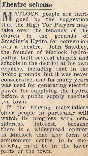 Headline from the campaign for a theatre of our own