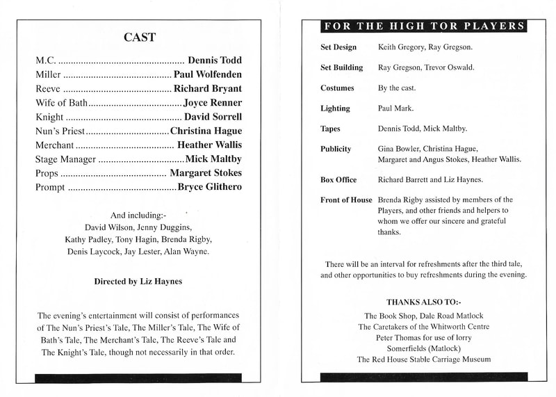 Canterbury Tales, High Tor Players 1997, picture 1