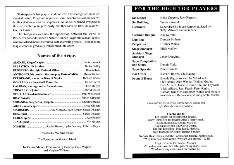 The Tempest, High Tor Players 2000, picture 7